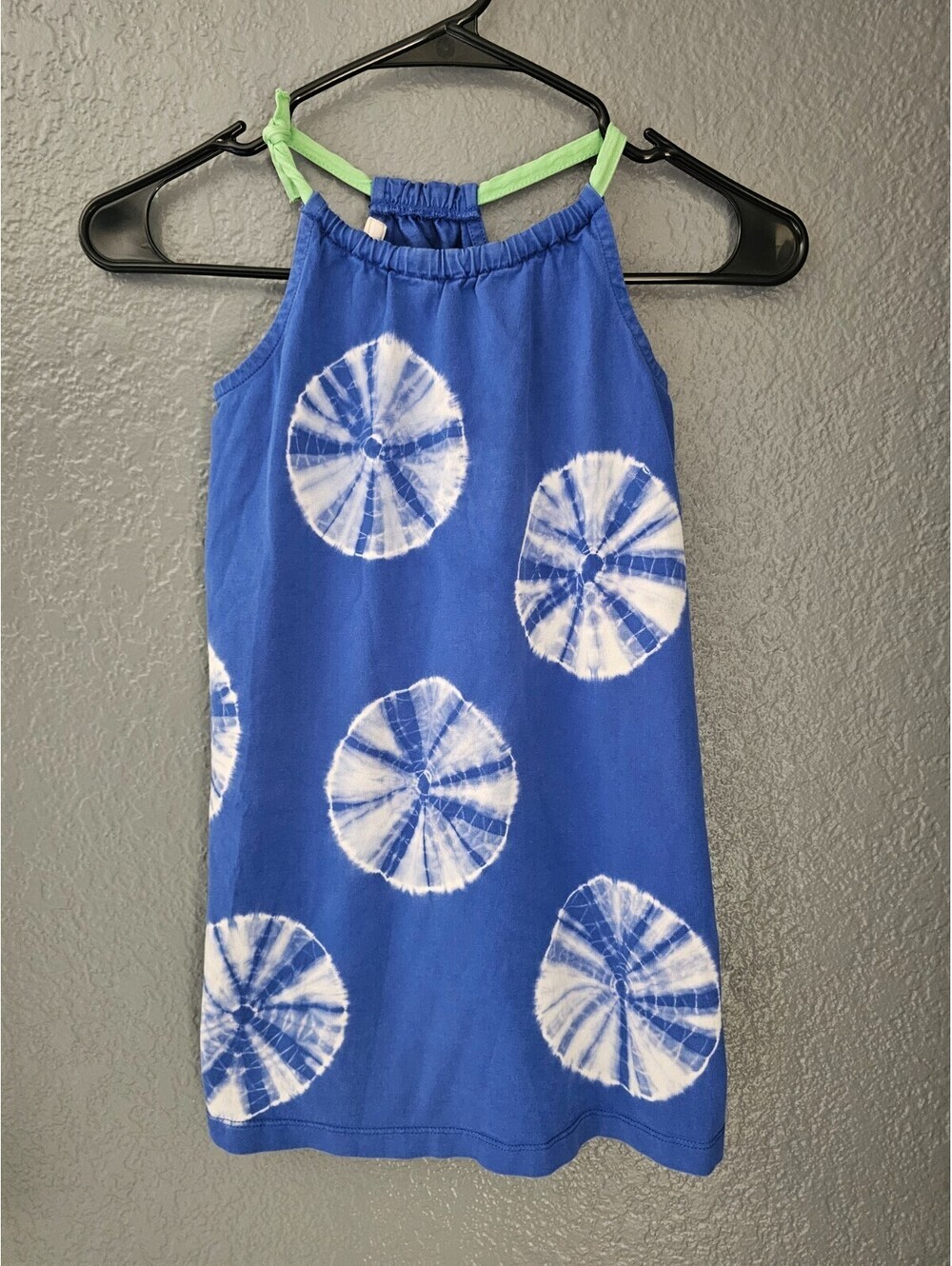 Girl's Hanna Andersson Sleeveless Sundress Tie Dye Size 5 110 Blue Dress Island